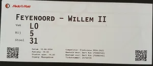 Toegangskaart Feyenoord – Willem II
