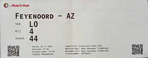 Toegangskaart Feyenoord – AZ