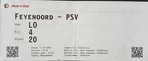 Toegangskaart Feyenoord – PSV
