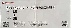 Toegangskaart Feyenoord – FC Groningen