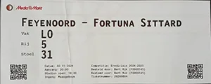 Toegangskaart Feyenoord – Fortuna Sittard