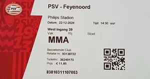 Toegangskaart PSV – Feyenoord