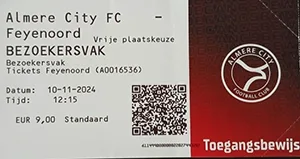 Toegangskaart Almere City FC – Feyenoord