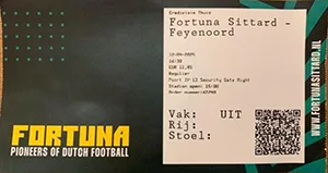 Toegangskaart Fortuna Sittard – Feyenoord