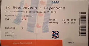 Toegangskaart sc Heerenveen – Feyenoord