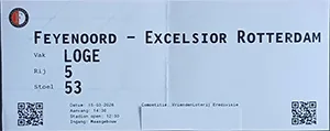 Toegangskaart Feyenoord – Excelsior