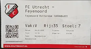 Toegangskaart FC Utrecht – Feyenoord