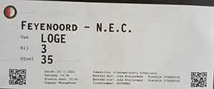 Toegangskaart Feyenoord – SC NEC