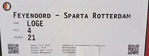 Toegangskaart Feyenoord – Sparta Rotterdam