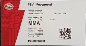 Toegangskaart PSV – Feyenoord