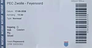 Toegangskaart FC Zwolle – Feyenoord