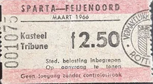 Toegangskaart Sparta Rotterdam – Feyenoord