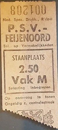 Toegangskaart PSV – Feyenoord