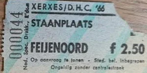Toegangskaart Xerxes/DHC '66 – Feyenoord