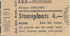Toegangskaart ADO Den Haag – Feyenoord