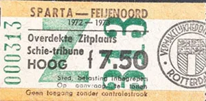 Toegangskaart Sparta Rotterdam – Feyenoord