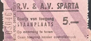 Toegangskaart Sparta Rotterdam – Feyenoord