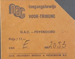 Toegangskaart NAC Breda – Feyenoord