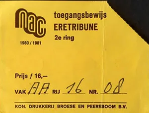 Toegangskaart NAC Breda – Feyenoord