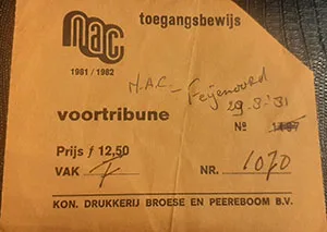 Toegangskaart NAC Breda – Feyenoord