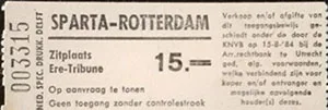 Toegangskaart Sparta Rotterdam – Feyenoord