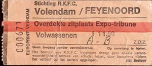 Toegangskaart FC Volendam – Feyenoord