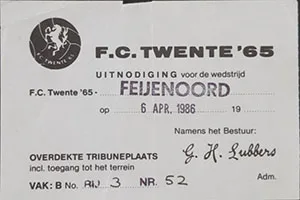 Toegangskaart FC Twente – Feyenoord