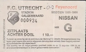 Toegangskaart FC Utrecht – Feyenoord