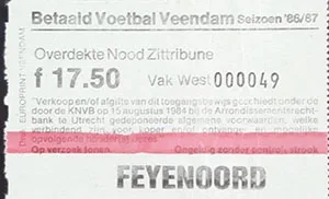 Toegangskaart Veendam – Feyenoord