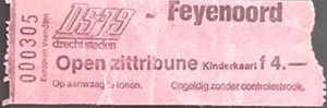 Toegangskaart Drechtsteden '79 – Feyenoord