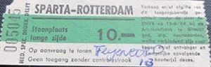Toegangskaart Sparta Rotterdam – Feyenoord