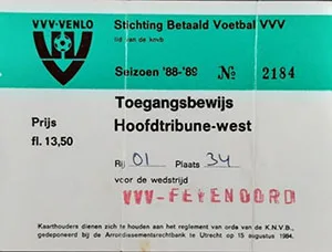 Toegangskaart VVV Venlo – Feyenoord