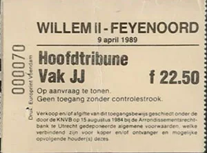 Toegangskaart Willem II – Feyenoord