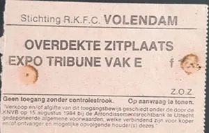 Toegangskaart FC Volendam – Feyenoord
