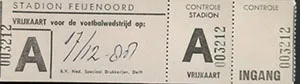 Toegangskaart Feyenoord – Roda JC