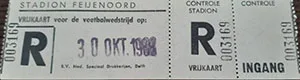 Toegangskaart Feyenoord – Willem II