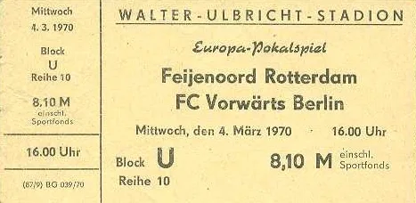 FC Vorwarts – Feyenoord · 1–0
