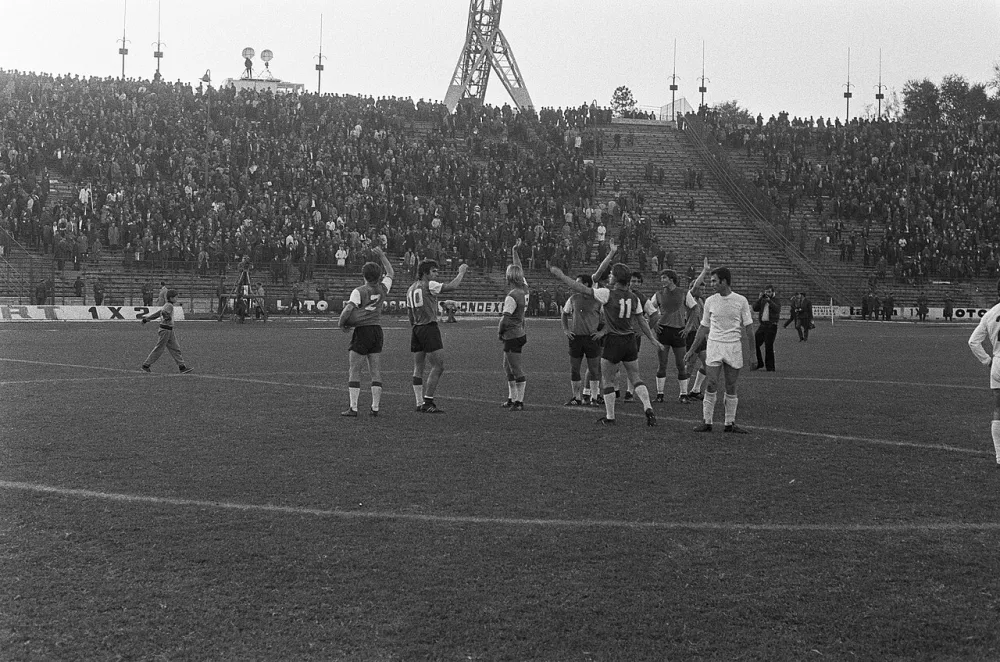 Dynamo Boekarest tegen Feyenoord 0-3, Europa Cup I. Foto: Bert Verhoeff / Anefo, Nationaal Archief (CC0).