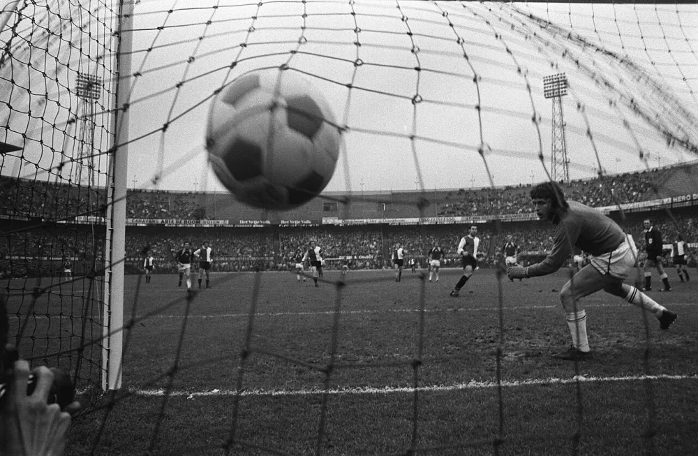 Feyenoord tegen Groningen 4-2, doelpunt. Foto: Rob Mieremet / Anefo, Nationaal Archief (CC0).