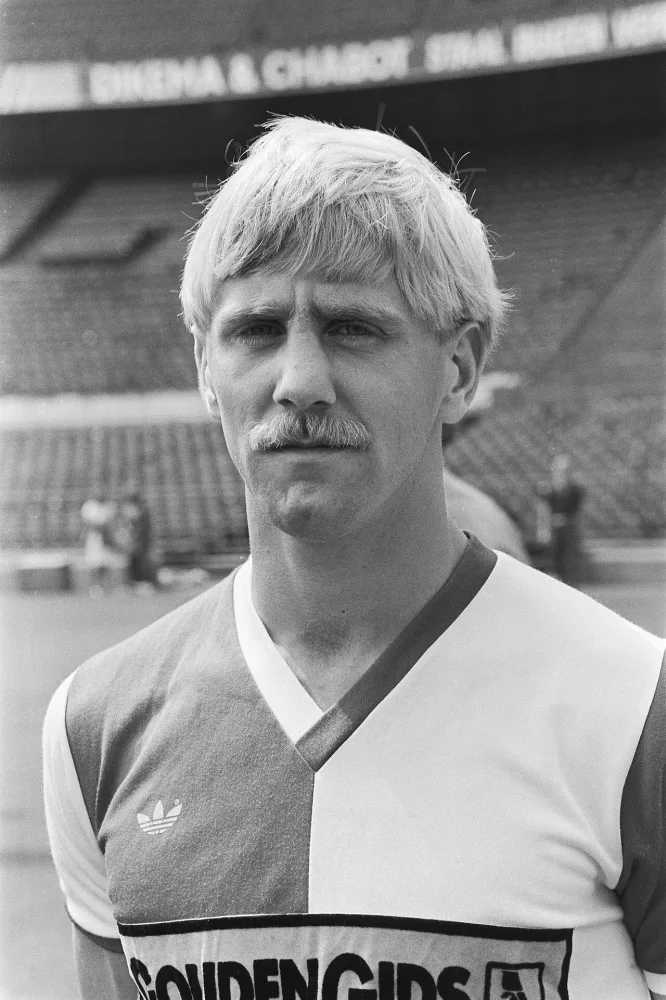 Persdag Feijenoord; 3, 4: Ivan Nielsen , kop, 5, 6: Andre Hoekstra , kop. Foto: Hans van Dijk / Anefo, Nationaal Archief (CC0).